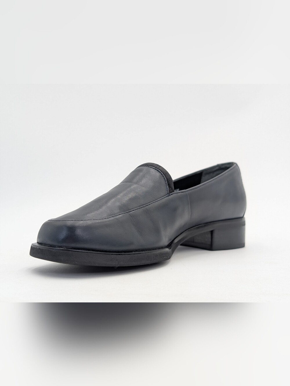 Rockport Sz 6 Women Black Leather Block Heel Loafers Ergonomic Cushioning Insole - Picture 6 of 17